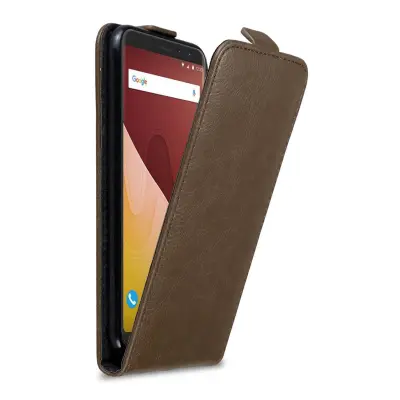 Cadorabo Ohišje, združljivo z WIKO VIEW PRIME v kava rjava - Zaščitni ovitek v obliki flipa z magnetnim zapiranjem