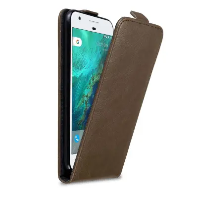Cadorabo Ohišje, združljivo z Google PIXEL v kava rjava - Zaščitni ovitek v obliki flipa z magnetnim zapiranjem