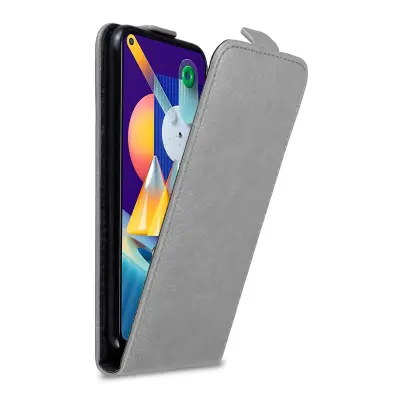 Cadorabo Ohišje, združljivo z Samsung Galaxy A11 / M11 v titanovo siva - Zaščitni ovitek v obliki flipa z magnetnim zapiranjem