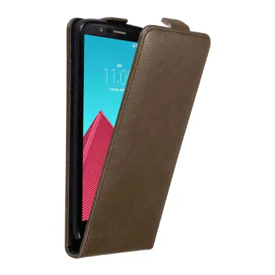 Cadorabo Ohišje, združljivo z LG G4 / G4 PLUS v kava rjava - Zaščitni ovitek v obliki flipa z magnetnim zapiranjem