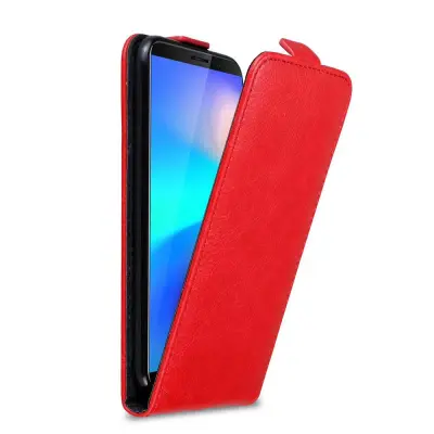 Cadorabo Ohišje, združljivo z Cubot J3 PRO v rdeče jabolko - Zaščitni ovitek v obliki flipa z magnetnim zapiranjem