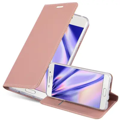 CADORABO Samsung Galaxy A3 2016 v klasična rožnata zlata - Zaščitni ovitek z magnetnim zapiranjem, stoječo funkcijo in režo za kartice
