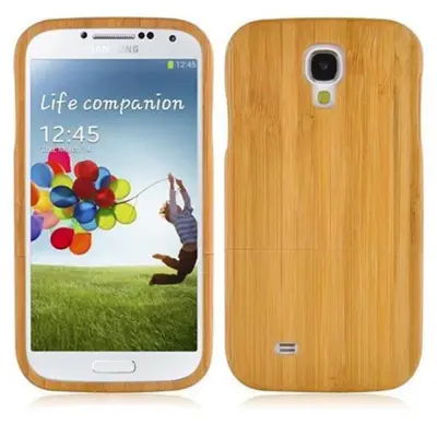 Cadorabo Ohišje, združljivo z Samsung Galaxy S4 - Ovitek iz rjava - Ovitek za mobilni telefon iz 100 % pravega lesa