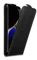 Cadorabo Ohišje, združljivo z Samsung Galaxy NOTE 9 v nočna črna - Zaščitni ovitek v obliki flipa z magnetnim zapiranjem