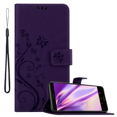 CADORABO Huawei MATE 9 v klasična temno modra - ovitek v cvetličnem dizajnu z magnetnim zapiranjem, stoječo funkcijo in režami za kartice