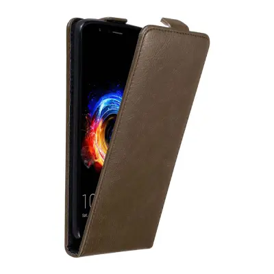Cadorabo Ohišje, združljivo z Honor 8 PRO v kava rjava - Zaščitni ovitek v obliki flipa z magnetnim zapiranjem