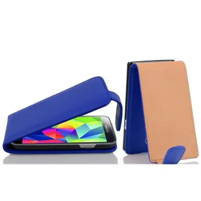 CADORABO Samsung Galaxy S5 MINI/S5 MINI DUOS v mornarsko modra - ovitek v obliki flipa iz teksturiranega umetnega usnja