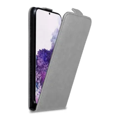 Cadorabo Ohišje, združljivo z Samsung Galaxy S20 PLUS v titanovo siva - Zaščitni ovitek v obliki flipa z magnetnim zapiranjem