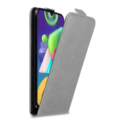 Cadorabo Ohišje, združljivo z Samsung Galaxy M21 / M30s v titanovo siva - Zaščitni ovitek v obliki flipa z magnetnim zapiranjem