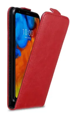 Cadorabo Ohišje, združljivo z LG Q STYLUS v rdeče jabolko - Zaščitni ovitek v obliki flipa z magnetnim zapiranjem