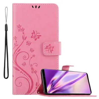 CADORABO Samsung Galaxy NOTE 9 v klasična zlata - ovitek v cvetličnem dizajnu z magnetnim zapiranjem, stoječo funkcijo in režami za kartice
