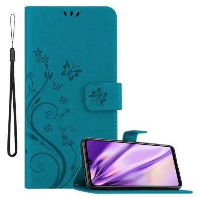 CADORABO Xiaomi RedMi NOTE 7 v klasična rožnata zlata - ovitek v cvetličnem dizajnu z magnetnim zapiranjem, stoječo funkcijo in režami za kartice