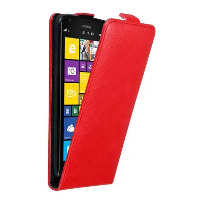 Cadorabo Ohišje, združljivo z Nokia Lumia 1520 v rdeče jabolko - Zaščitni ovitek v obliki flipa z magnetnim zapiranjem