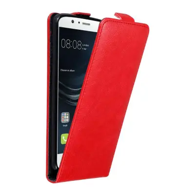 Cadorabo Ohišje, združljivo z Huawei P9 LITE 2016 / G9 LITE v rdeče jabolko - Zaščitni ovitek v obliki flipa z magnetnim zapiranjem