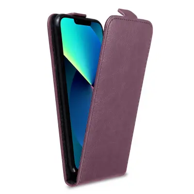 Cadorabo Ohišje, združljivo z Apple iPhone 13 MINI v lilac violetna - Zaščitni ovitek v obliki flipa iz gladkega umetnega usnja