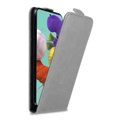 Cadorabo Ohišje, združljivo z Samsung Galaxy A51 5G v titanovo siva - Zaščitni ovitek v obliki flipa z magnetnim zapiranjem