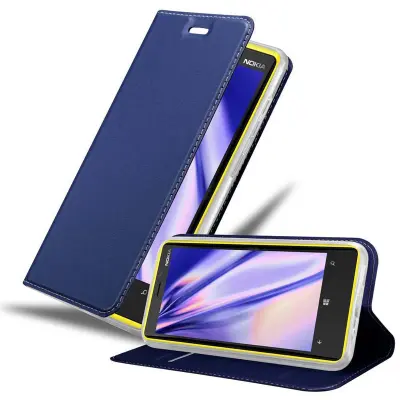 Cadorabo Ohišje, združljivo z Nokia Lumia 920 v klasična temno modra - Zaščitni ovitek z magnetnim zapiranjem, stoječo funkcijo in režo za kartice