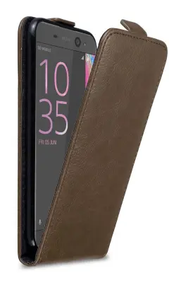 Cadorabo Ohišje, združljivo z Sony Xperia XA ULTRA v kava rjava - Zaščitni ovitek v obliki flipa z magnetnim zapiranjem