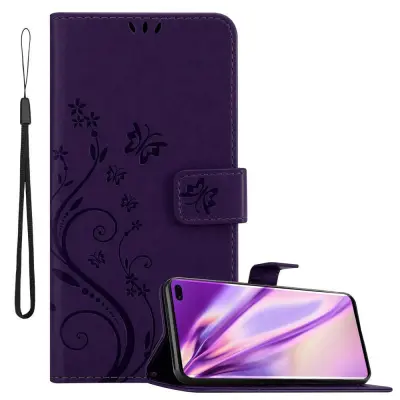 CADORABO Samsung Galaxy S10 PLUS v klasična temno modra - ovitek v cvetličnem dizajnu z magnetnim zapiranjem, stoječo funkcijo in režami za kartice