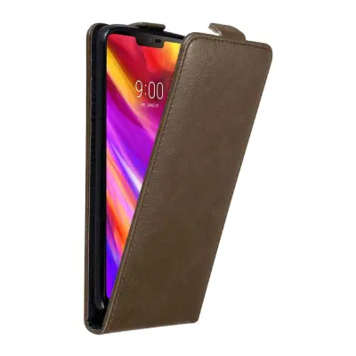 Cadorabo Ohišje, združljivo z LG G7 ThinQ / FIT / ONE v kava rjava - Zaščitni ovitek v obliki flipa z magnetnim zapiranjem
