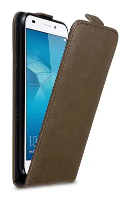 Cadorabo Ohišje, združljivo z Honor 5C v kava rjava - Zaščitni ovitek v obliki flipa z magnetnim zapiranjem
