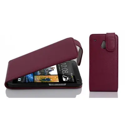 Cadorabo Ohišje, združljivo z HTC ONE M4 MINI v pastelno vijolično - Zaščitni ovitek v obliki flipa iz teksturiranega umetnega usnja