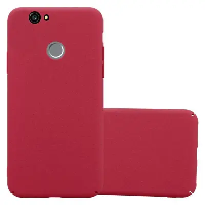 Primer Cadorabo, združljiv s Huawei v Frosty Red - Trdo zaščitni pokrov v zmrznjenem videzu proti praskam in udarcem