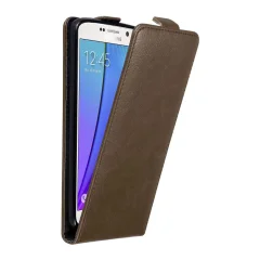 Cadorabo Ohišje, združljivo z Samsung Galaxy NOTE 5 v kava rjava - Zaščitni ovitek v obliki flipa z magnetnim zapiranjem