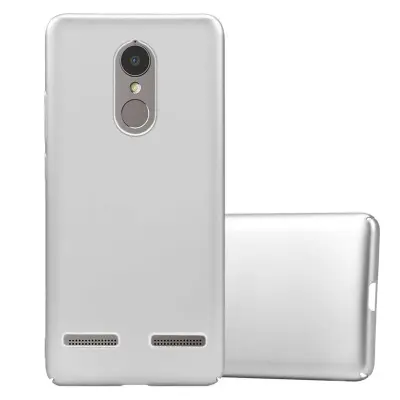 Cadorabo Case, združljiv z Lenovo v kovinskem srebru - trdi zaščitni pokrov v kovinskem videzu pred praskami in udarci