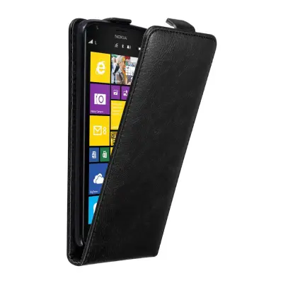Cadorabo Ohišje, združljivo z Nokia Lumia 1520 v nočna črna - Zaščitni ovitek v obliki flipa z magnetnim zapiranjem