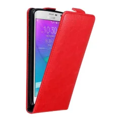 Cadorabo Ohišje, združljivo z Samsung Galaxy NOTE EDGE v rdeče jabolko - Zaščitni ovitek v obliki flipa z magnetnim zapiranjem