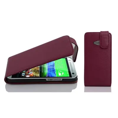 Cadorabo Ohišje, združljivo z HTC ONE M8 MINI v pastelno vijolično - Zaščitni ovitek v obliki flipa iz teksturiranega umetnega usnja