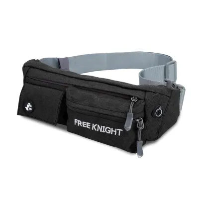 Cadorabo Fanny Pack s 4 predali v jajčevci črni - Nastavljiva dolžina vodoodporne torbe za pas, torba za mobilni telefon s 4 predali, zapiranjem na za
