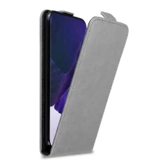 Cadorabo Ohišje, združljivo z Samsung Galaxy NOTE 20 ULTRA v titanovo siva - Zaščitni ovitek v obliki flipa z magnetnim zapiranjem