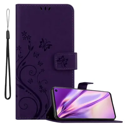 CADORABO Samsung Galaxy S10 4G v klasična temno modra - ovitek v cvetličnem dizajnu z magnetnim zapiranjem, stoječo funkcijo in režami za kartice
