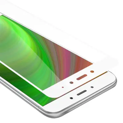 Oklepni film Cadorabo Full Screar, združljiv z Xiaomi - zaščitnim filmom v prozornem z belim - kaljenim zaščitnim steklom v 9H trdoti s 3D dotikom