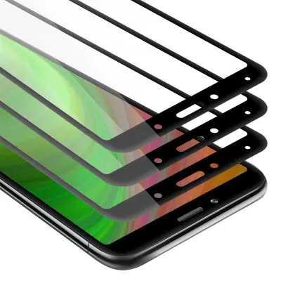 CADORABO Xiaomi RedMi 7A - Zaščitna folija v transparentno s čarno - 3-pack Kaljeno steklo za zaščito zaslona s trdoto 9H in 3D dotikom