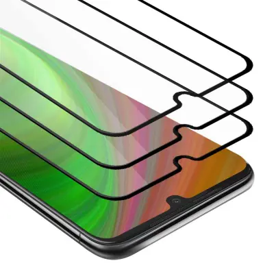 CADORABO Motorola MOTO G8 PLUS - Zaščitna folija v transparentno s čarno - 3-pack Kaljeno steklo za zaščito zaslona s trdoto 9H in 3D dotikom
