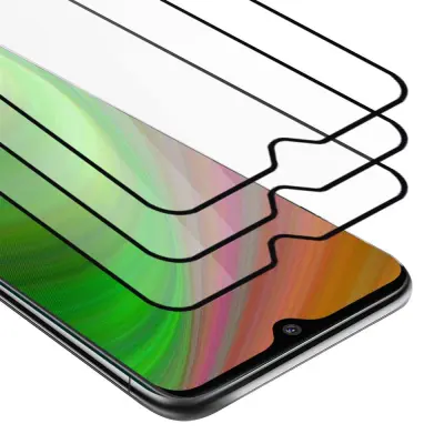 CADORABO Nokia 7.2 - Zaščitna folija v transparentno s čarno - 3-pack Kaljeno steklo za zaščito zaslona s trdoto 9H in 3D dotikom