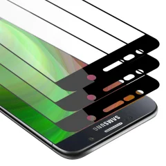 Cadorabo 3x Celozaslonska zaščitna folija, združljiva z Samsung Galaxy NOTE 5 - Zaščitna folija v transparentno s čarno - 3-pack Kaljeno steklo za zaščito zaslona s trdoto 9H in 3D dotikom