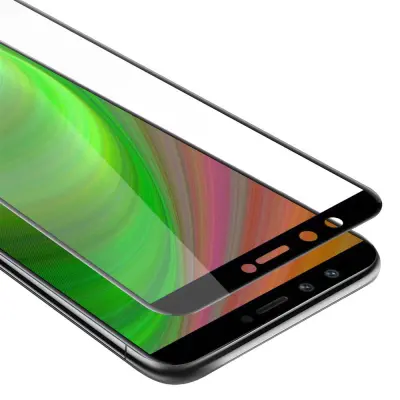 CADORABO Honor 9 LITE - Zaščitna folija za transparentna s črno barvo - Zaščitno steklo s kaljenim zaslonom s trdoto 9H in 3D dotikom