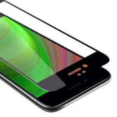 CADORABO Apple iPhone 7 PLUS/7S PLUS/8 PLUS - Zaščitna folija za transparentna s črno barvo - Zaščitno steklo s kaljenim zaslonom s trdoto