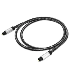 Cadorabo Digitalni zvočni kabel 3m v črna - Kabel Toslink za Toslink - Optični digitalni kabel za stereo, soundbar, domači kino