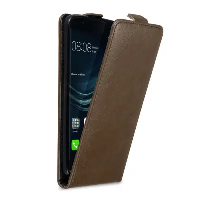 Cadorabo Ohišje, združljivo z Huawei P9 PLUS v kava rjava - Zaščitni ovitek v obliki flipa z magnetnim zapiranjem