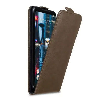 Cadorabo Ohišje, združljivo z Google PIXEL 2 XL v kava rjava - Zaščitni ovitek v obliki flipa z magnetnim zapiranjem