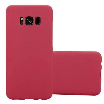 Cadorabo Case, združljiv s Samsungom v Frosty Red - Hard Case zaščitni pokrov v zmrznjenem videzu proti praskam in udarcem