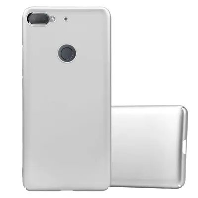 CADORABO CASE, združljiv s HTC v kovinskem srebrni - trdi zaščitni pokrov v kovinskem videzu pred praskami in udarci