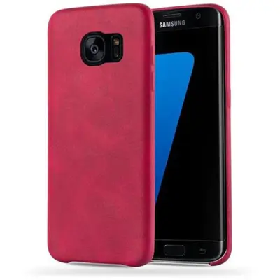 Cadorabo Case, združljiv s Samsungom v Vintage Red - Hard Case Protective Cover iz imitacijskega usnja