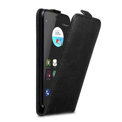 Cadorabo Ohišje, združljivo z ZTE Blade V7 v nočna črna - Zaščitni ovitek v obliki flipa z magnetnim zapiranjem