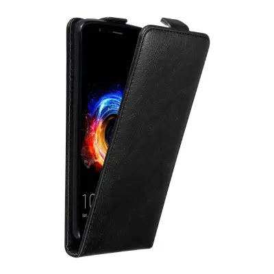 Cadorabo Ohišje, združljivo z Honor 8 PRO v nočna črna - Zaščitni ovitek v obliki flipa z magnetnim zapiranjem